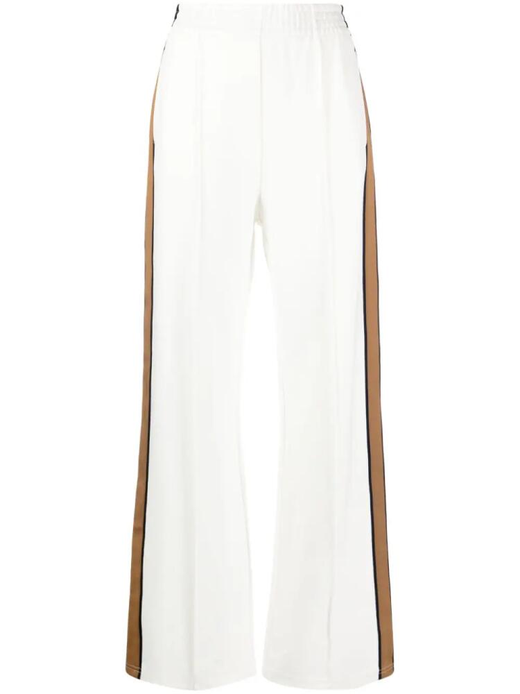 The Upside logo-embroidered straight-leg track trousers - White Cover