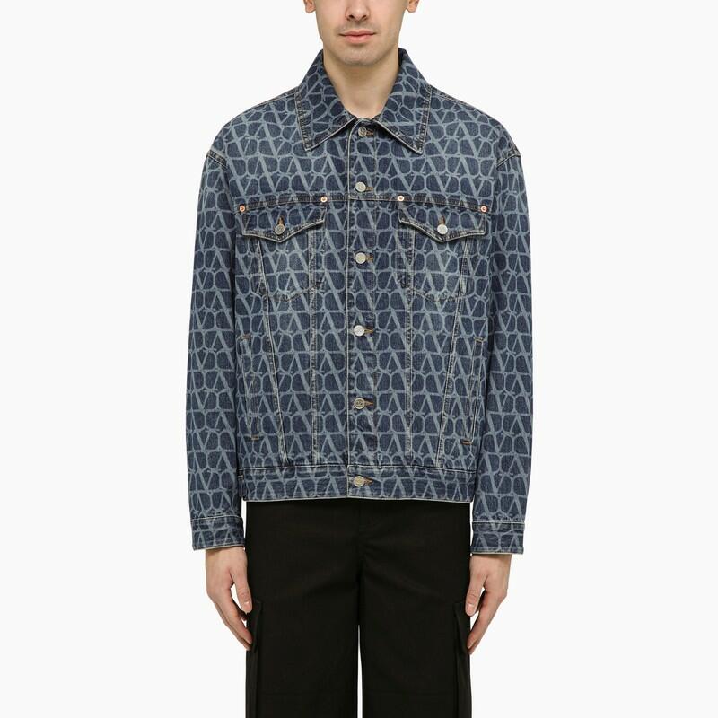 Valentino Denim jacket with Toile Iconographe motif Cover