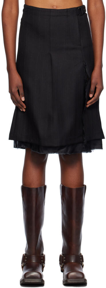 OUR LEGACY Black Clasp Midi Skirt Cover