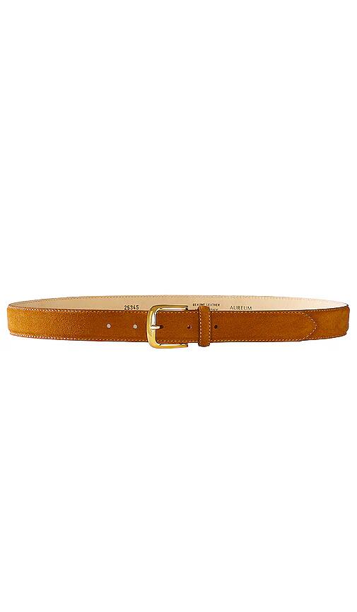 AUREUM Camel Suede Belt in Brown Cover