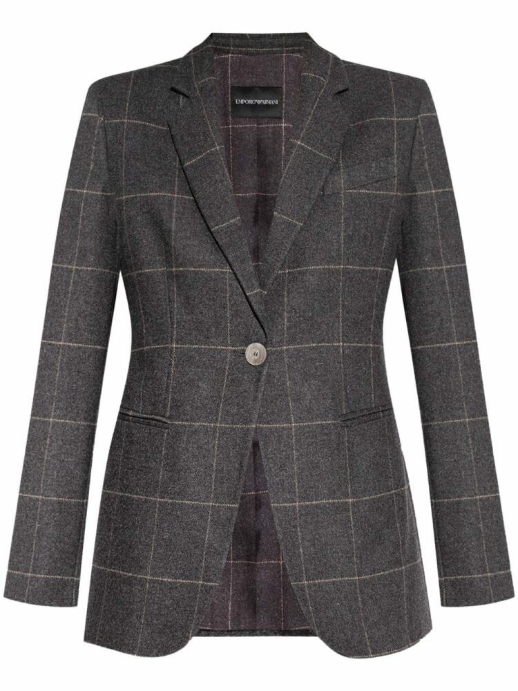 Emporio Armani checkered blazer - Grey Cover