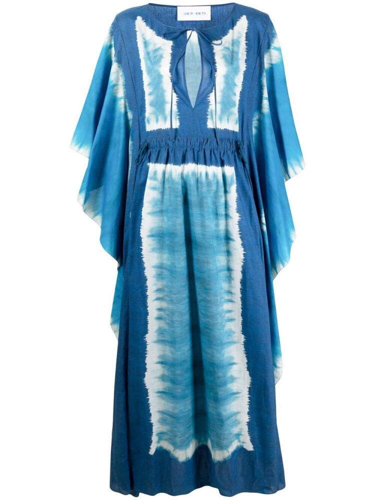 Alberta Ferretti tie-dye cotton maxi dress - Blue Cover