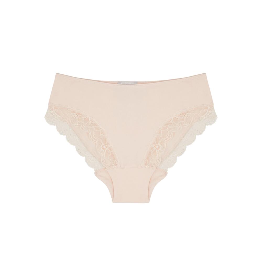 Hanro Nude Lace-trimmed Briefs Cover