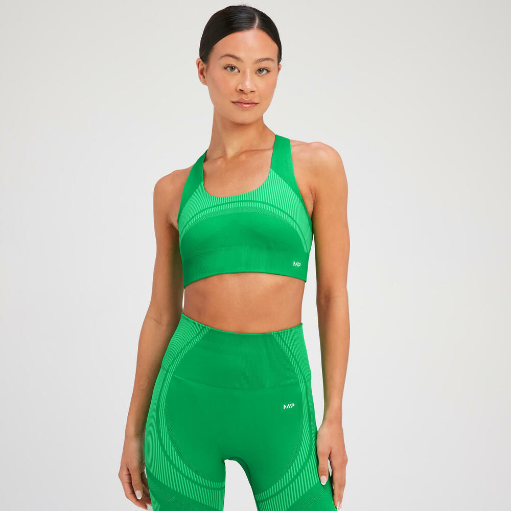 MP Women's Tempo Ultra Seamless Sports Bra - Bright Green Cover