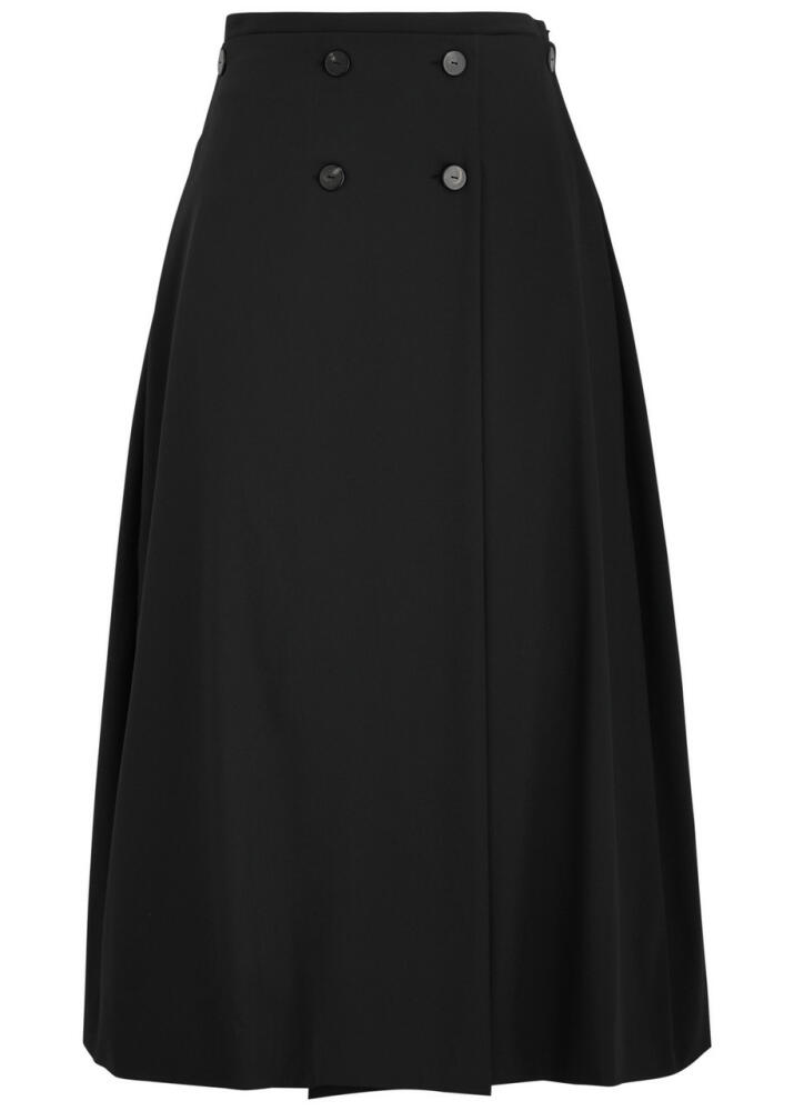 Palmer//harding Reveal Layered Midi Skirt - Black Cover