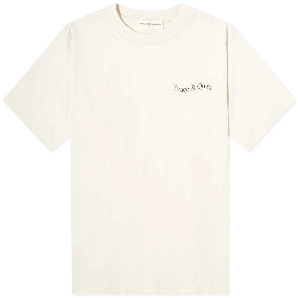 Museum of Peace and Quiet Men's Wordmark T-Shirt in Bone Cover