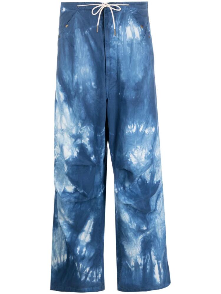 DARKPARK Daisy tie-dye wide-leg trousers - Black Cover