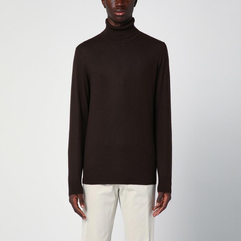 Loro Piana Brown cashmere turtleneck sweater Cover