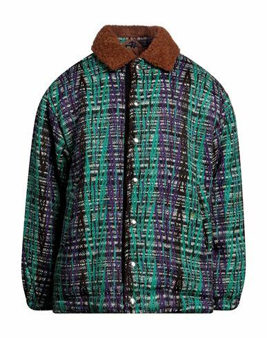 Khrisjoy Man Jacket Turquoise Polyacrylic, Wool, Polyester Cover