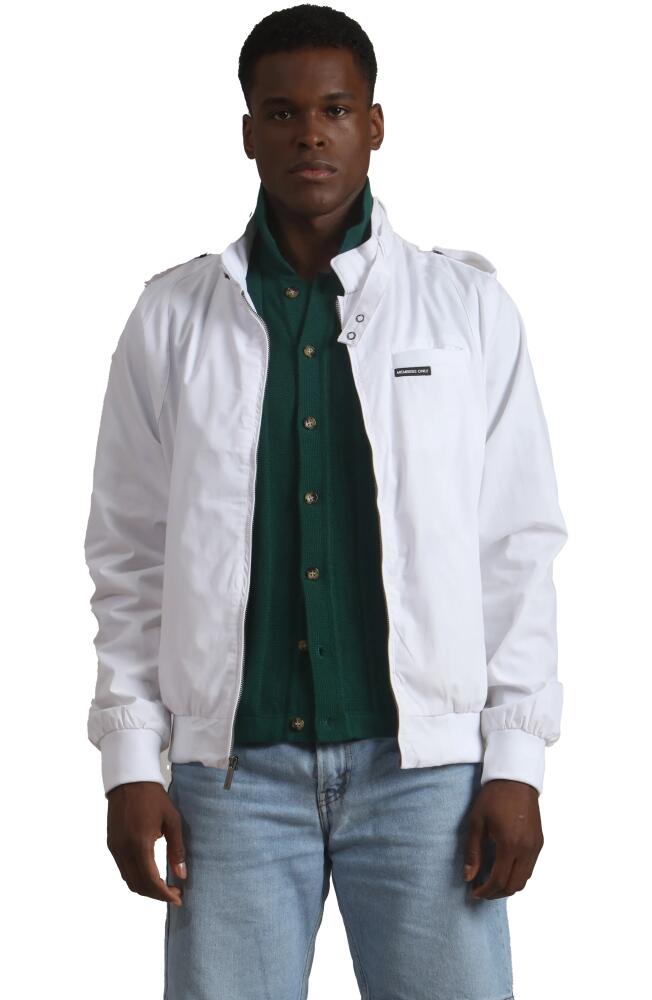 Members Only Classic Iconic Racer Jacket in White Cover