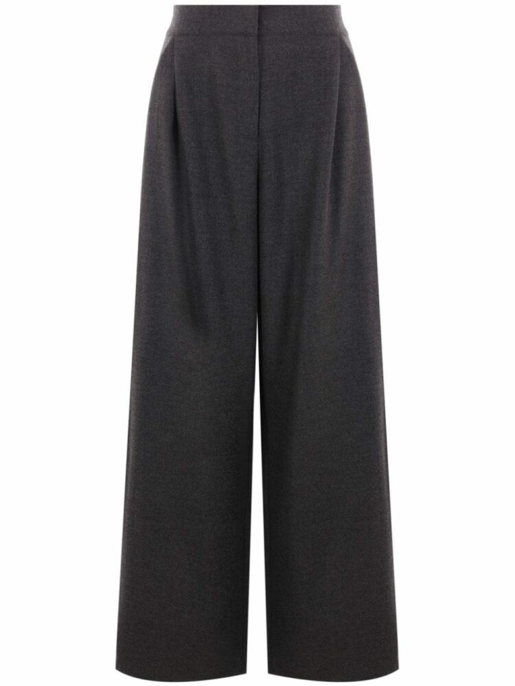 Dusan virgin wool high-waist trousers - Grey Cover