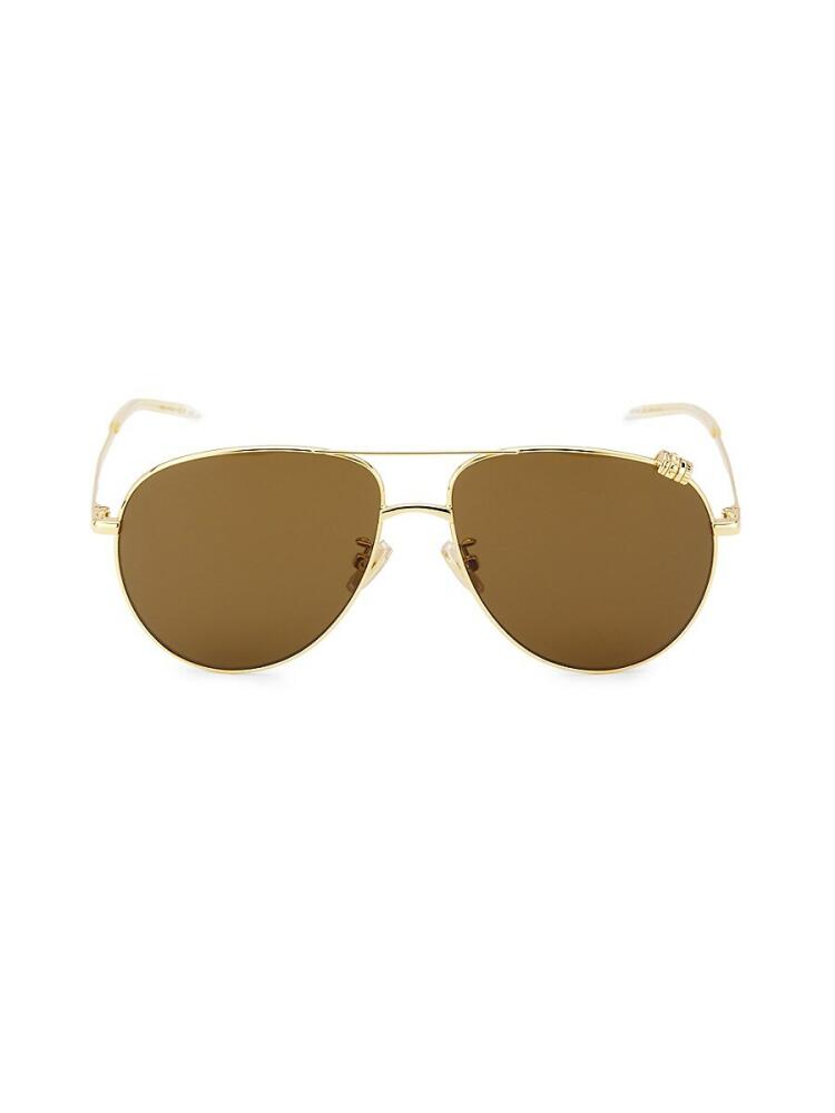 Boucheron Women's 58MM Aviator Sunglasses - Brown Gold Cover