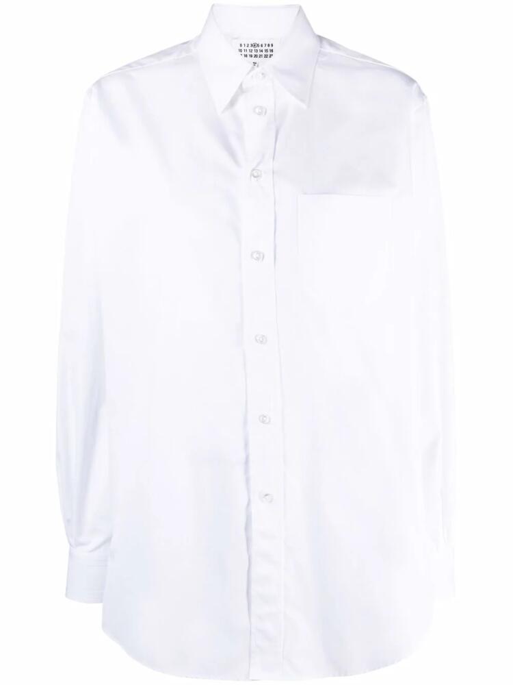 Maison Margiela long-sleeve plain organic cotton shirt - White Cover