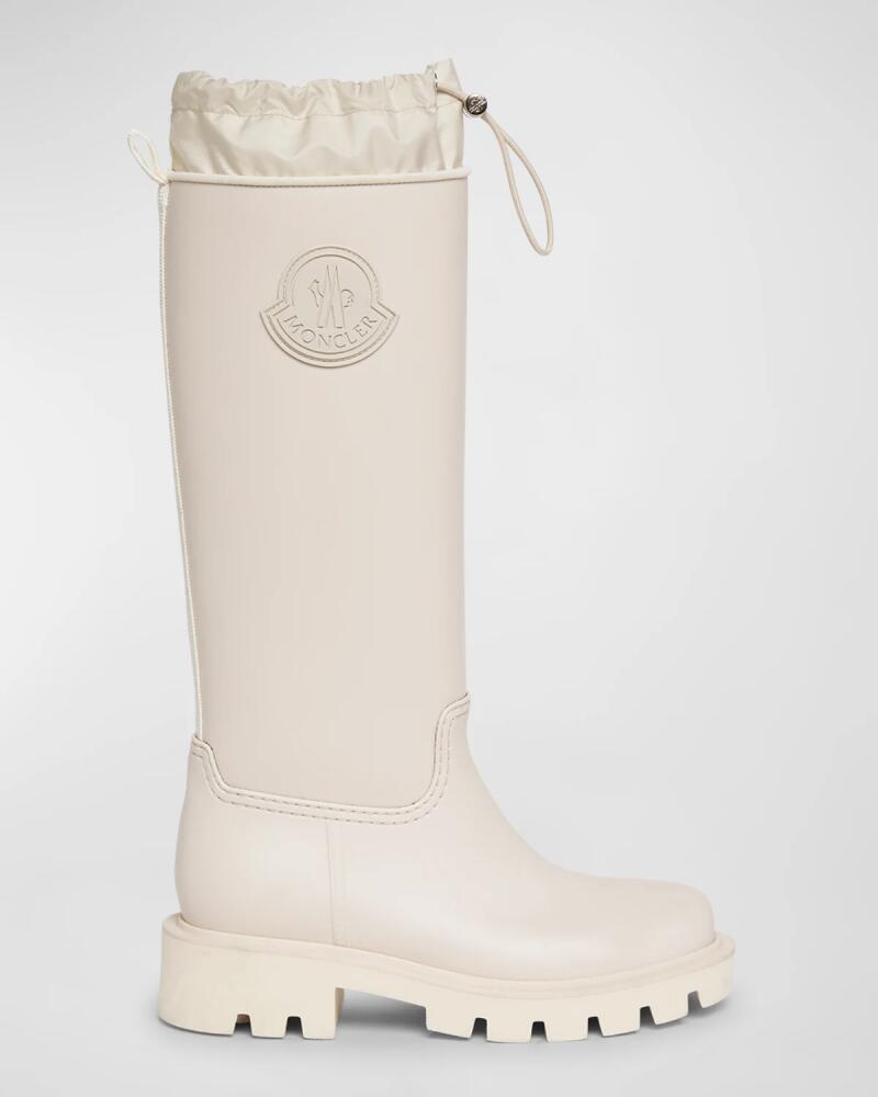 Moncler Kickstream Leather Tall Rain Boots Cover