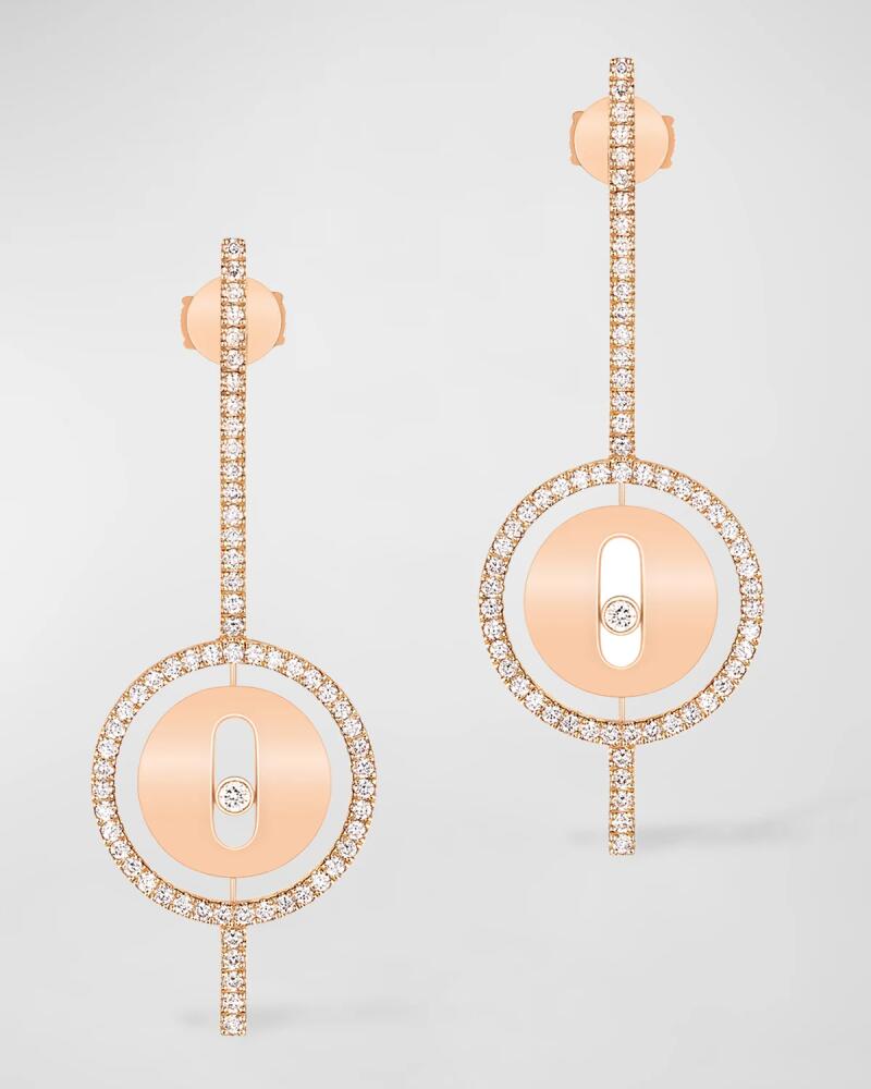 Messika Lucky Move 18K Rose Gold Diamond Pendant Earrings Cover