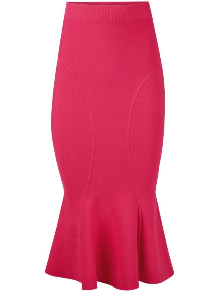 Nina Ricci cutline mermaid peplum skirt - Red Cover