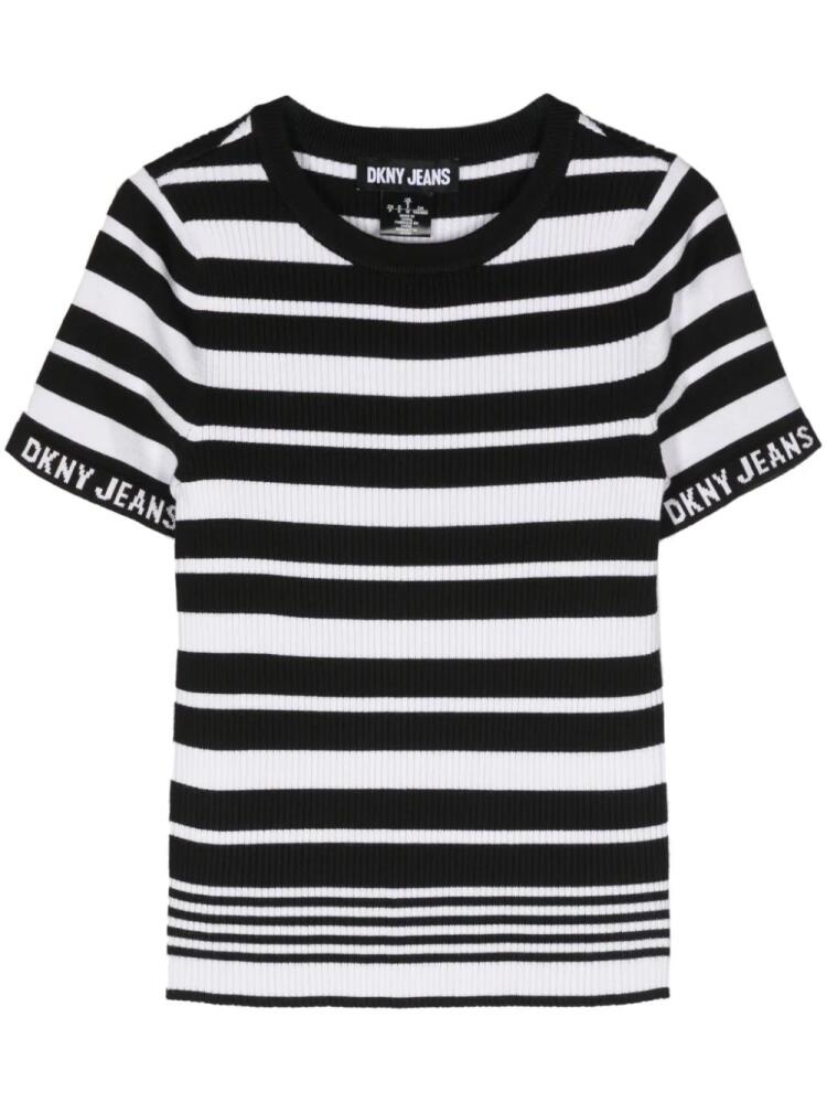 DKNY striped ribbed T-shirt - Black Cover