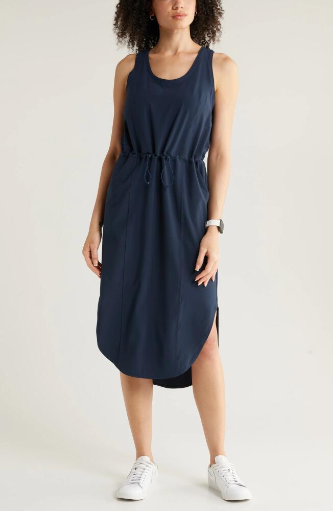 zella In Flight Drawcord Waist Dress in Navy Sapphire Cover