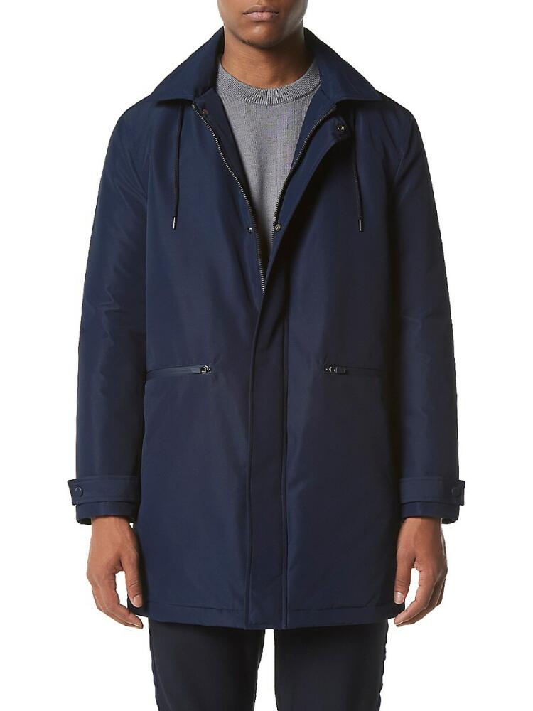 Andrew Marc Men's Merrimack Hooded Longline Jacket - Ink Cover