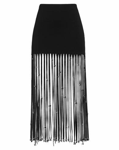 Rotate Birger Christensen Woman Midi skirt Black Organic cotton, Modal, Elastane Cover