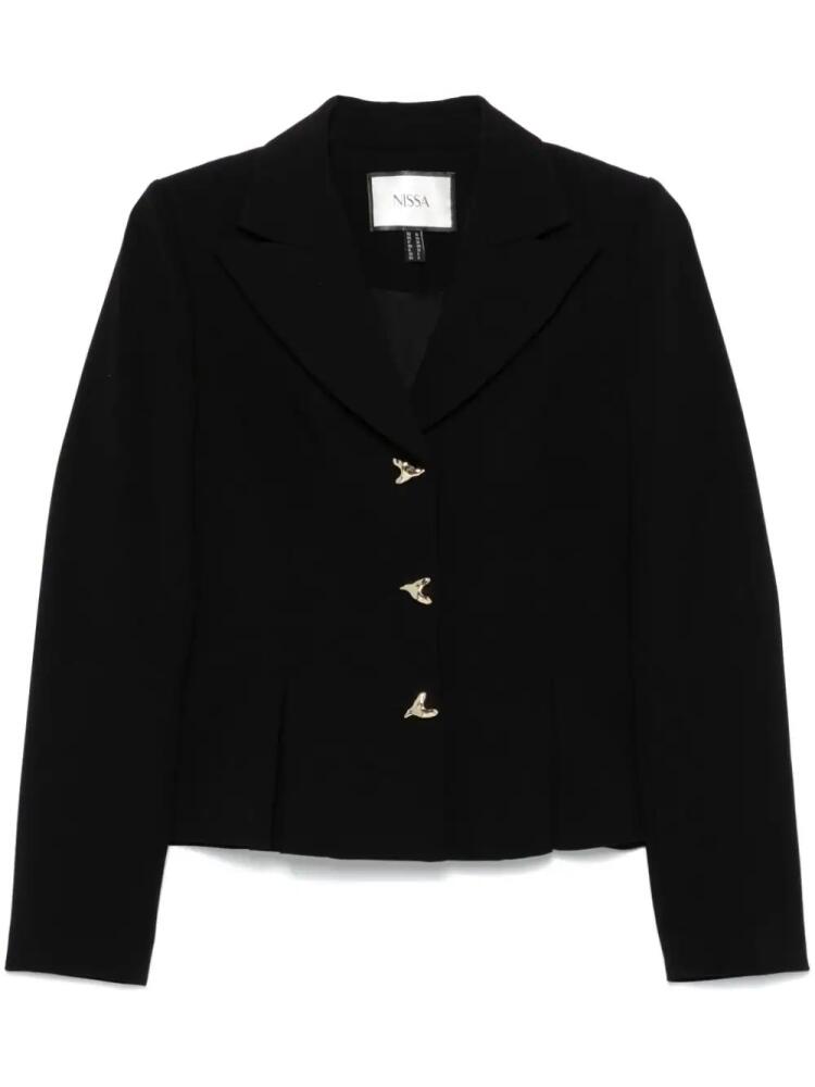 NISSA heart-buttons single-breasted blazer - Black Cover