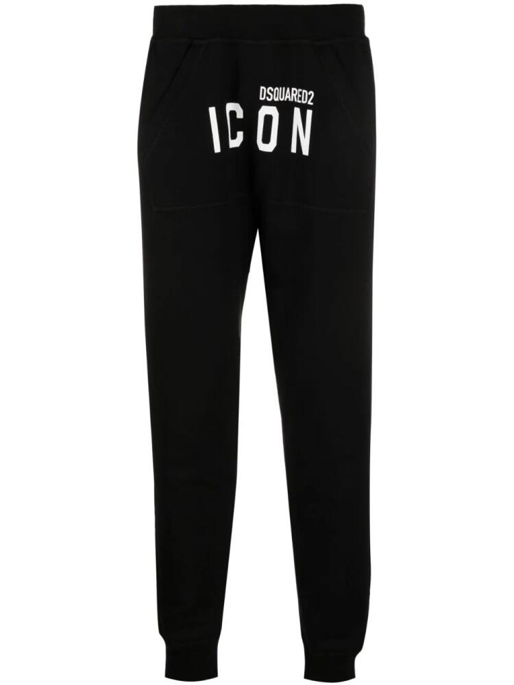 DSQUARED2 Icon-print track pants - Black Cover