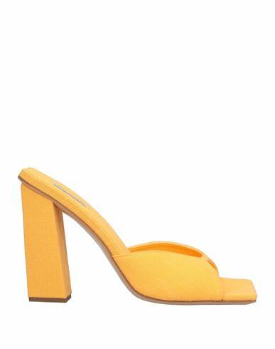 Gia / Rhw Woman Sandals Yellow Textile fibers Cover