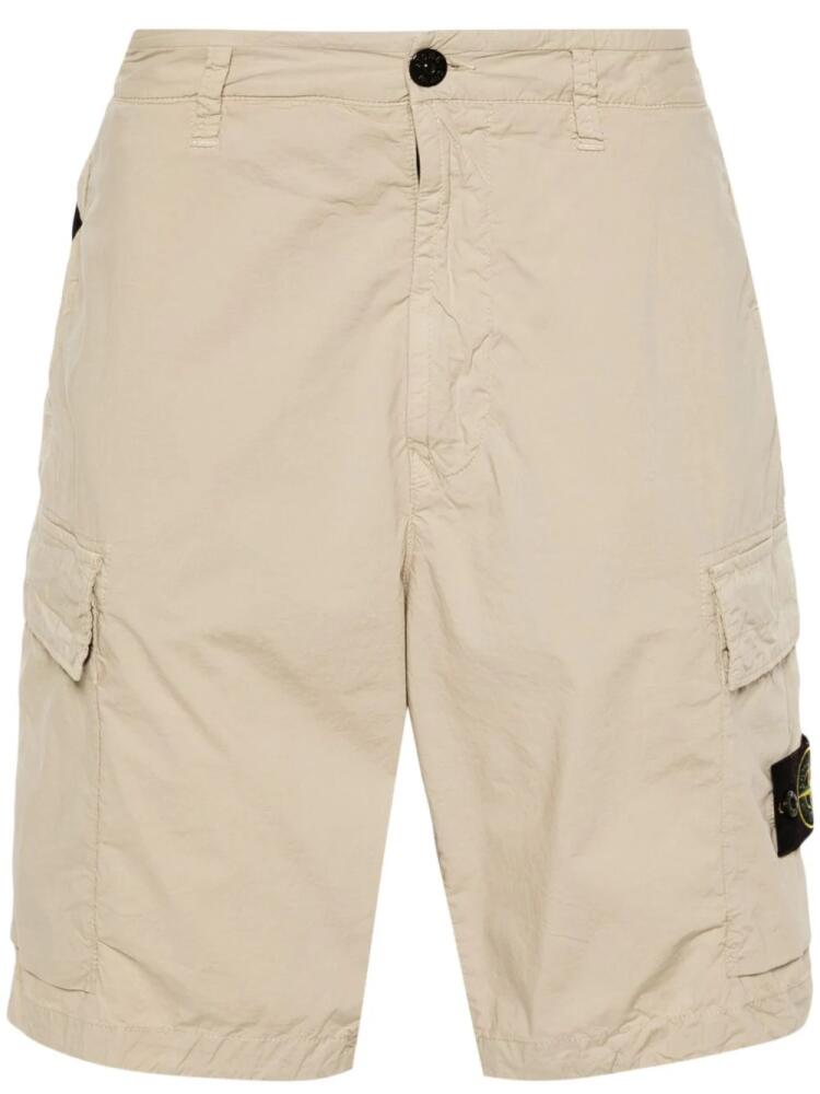 Stone Island Compass-badge cargo shorts - Neutrals Cover