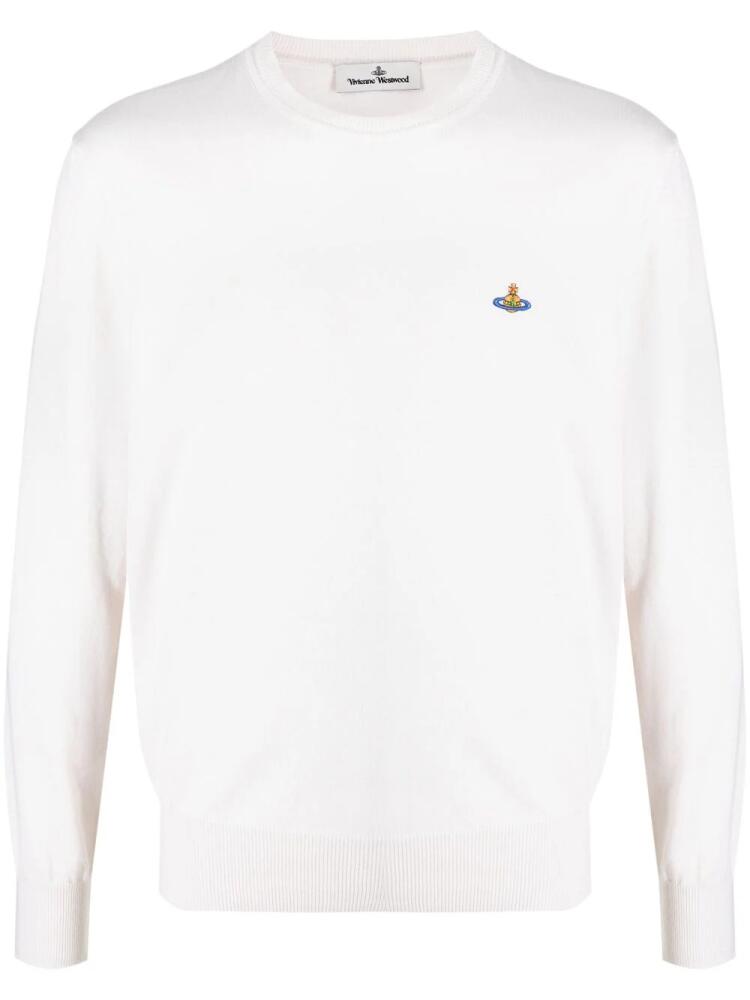 Vivienne Westwood Orb-embroidery crew-neck jumper - Neutrals Cover