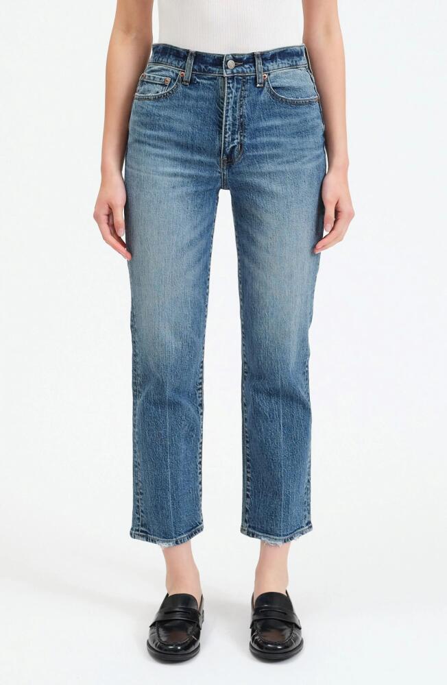 DAZE Straight Up High Waist Crop Straight Leg Jeans in Stunner Cover