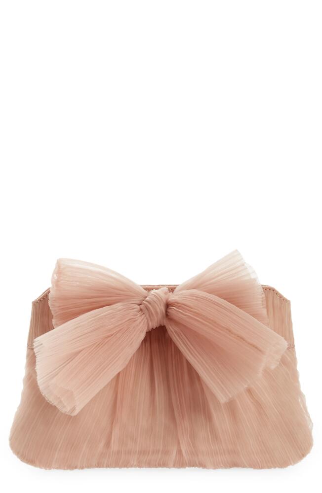 Loeffler Randall Rayne Plissé Clutch in Peach Cover