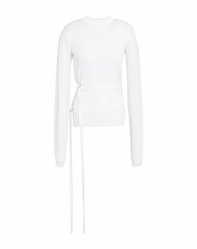 Ann Demeulemeester Woman Sweater White Cotton, Polyamide Cover