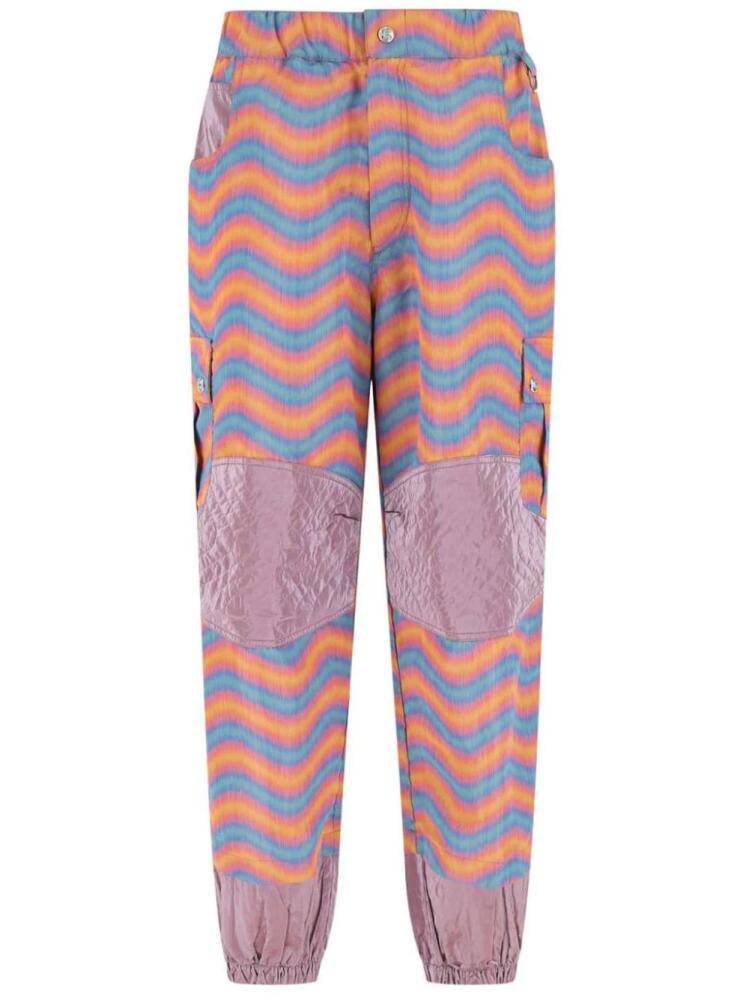 BLUEMARBLE zigzag-print track pants - Pink Cover