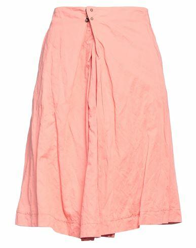 Dsquared2 Woman Midi skirt Salmon pink Cotton, Metallic fiber, Bovine leather Cover