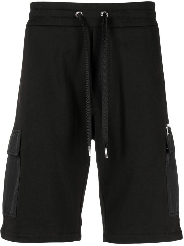 Moncler logo-patch track shorts - Black Cover