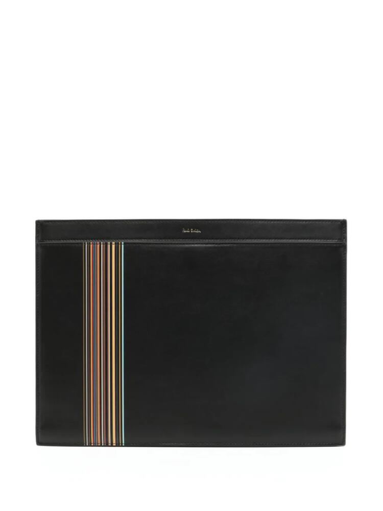 Paul Smith Signature Stripe Block document case - Black Cover