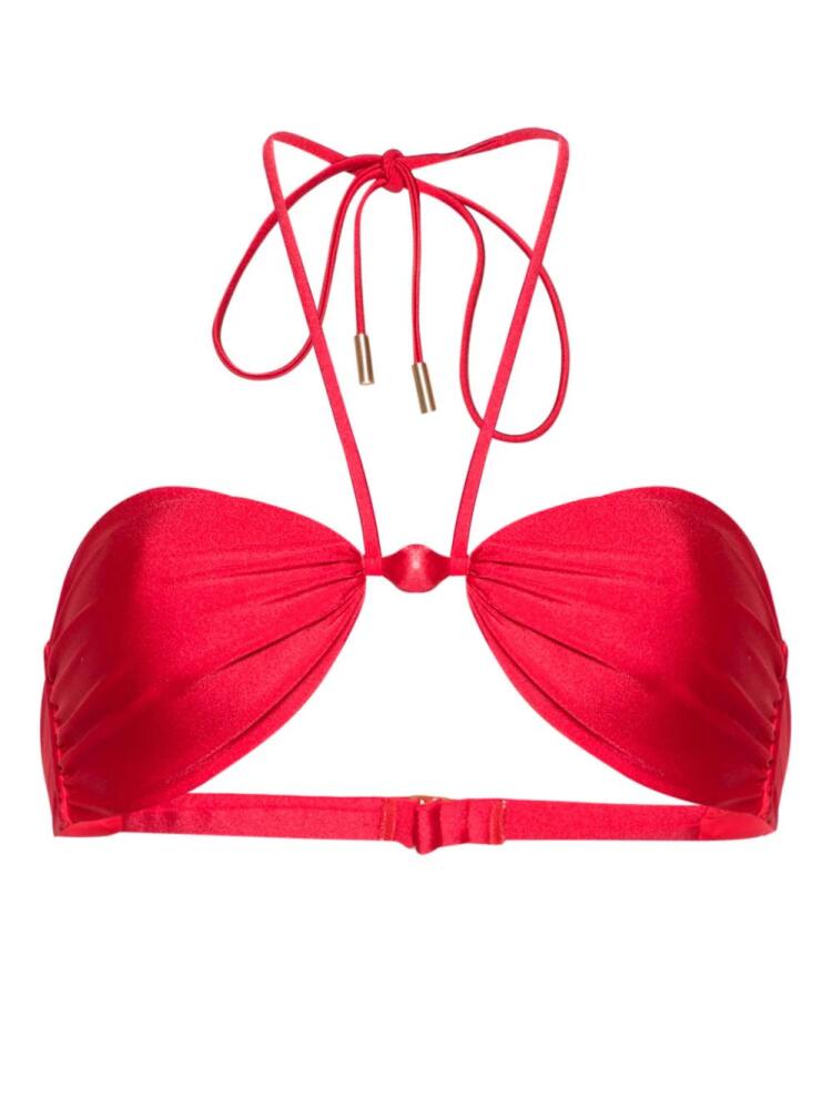 Cult Gaia Euphrasia beaded bikini top - Red Cover