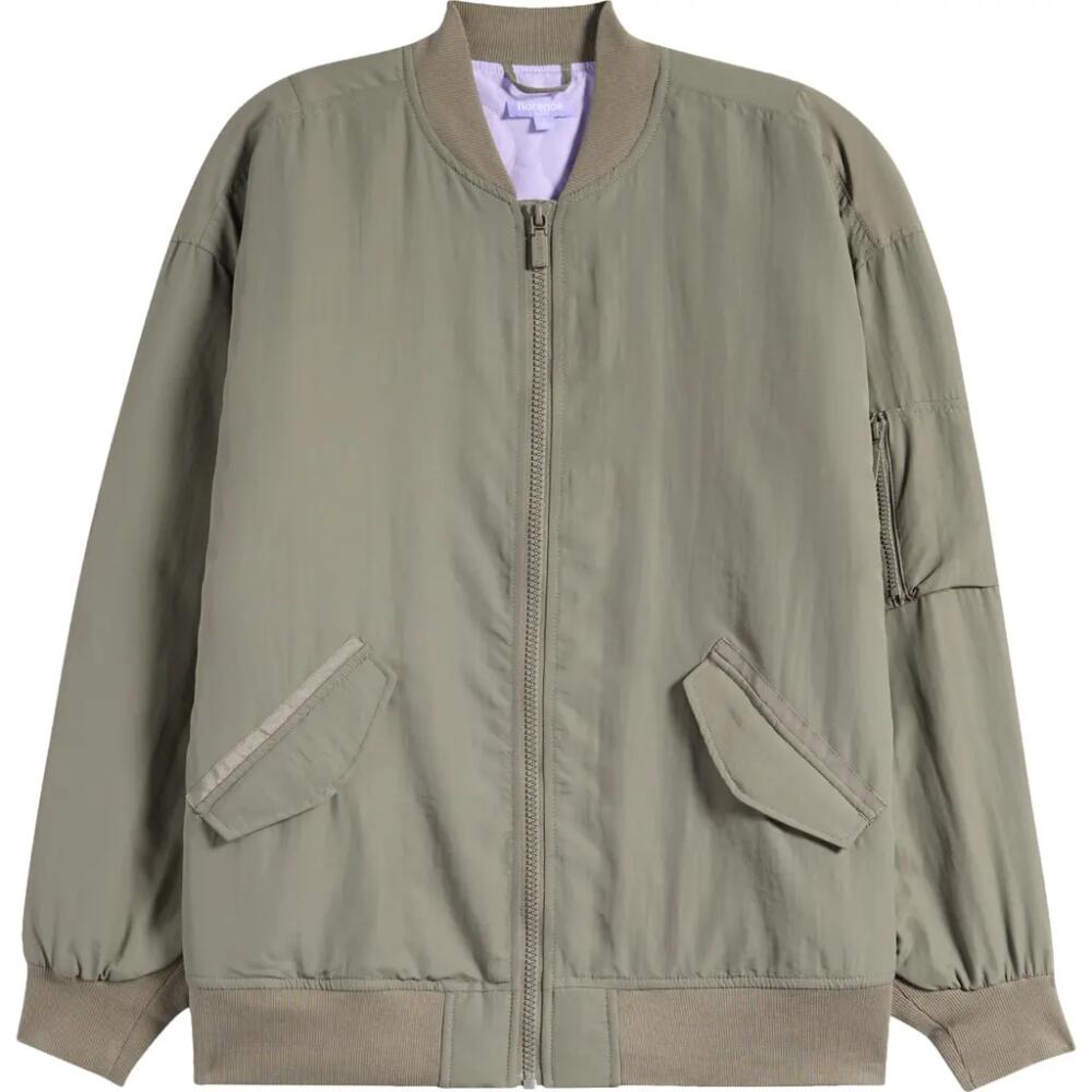 Florence by Mills Oversize Bomber Jacket in Dusty Olive Cover