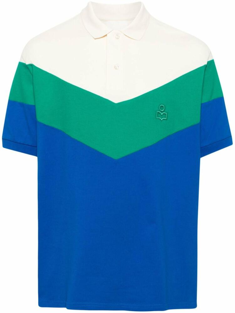 MARANT Anton cotton polo shirt - Blue Cover