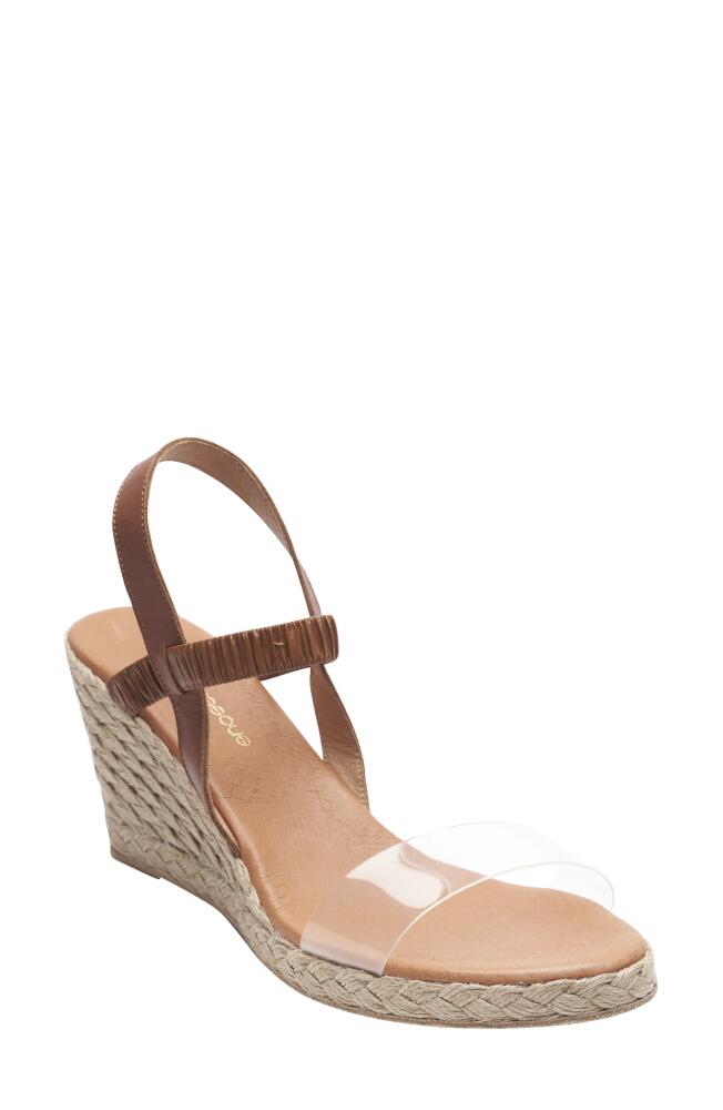 André Assous Alberta Espadrille Sandal in Cuero/Clear Nappa Leather Cover