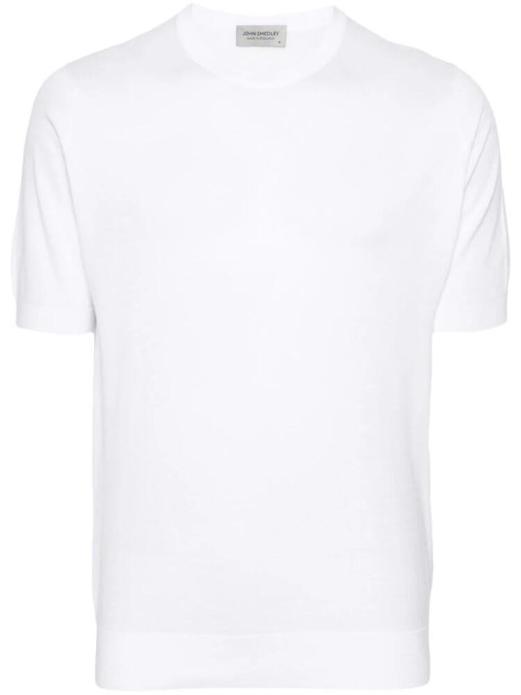 John Smedley Kempton knitted cotton T-shirt - White Cover