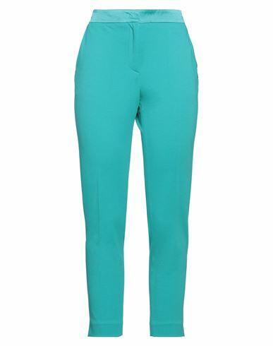 Vdp Collection Woman Pants Turquoise Viscose, Polyamide, Elastane, Acetate Cover