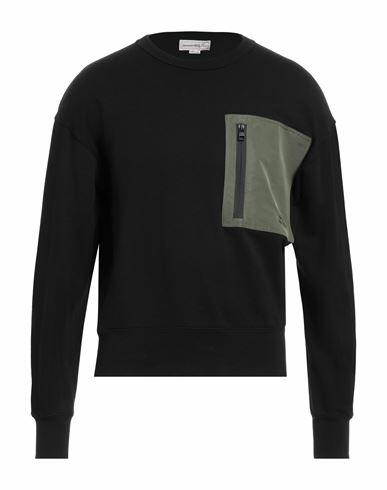 Alexander Mcqueen Man Sweatshirt Black Cotton, Polyester, Elastane, Viscose Cover