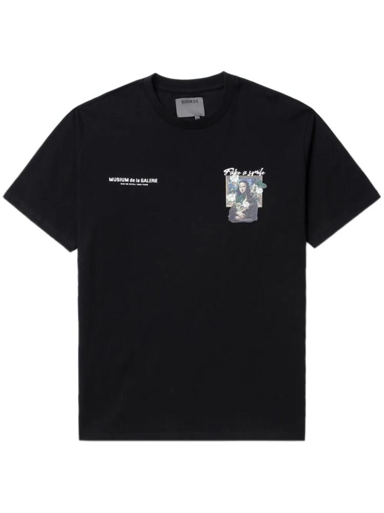 Musium Div. graphic-print cotton T-shirt - Black Cover