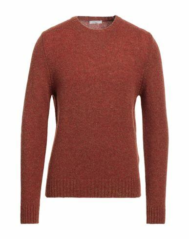 Boglioli Man Sweater Rust Wool Cover