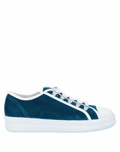 Geox Woman Sneakers Turquoise Soft Leather, Textile fibers Cover