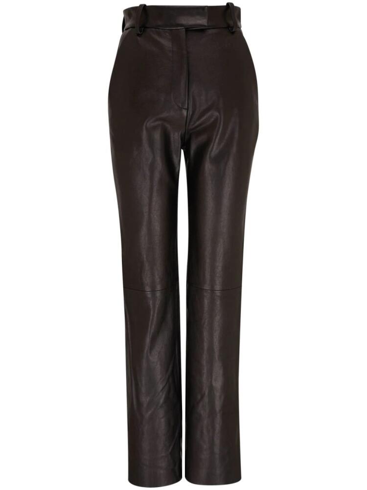 KHAITE straight leather trousers - Black Cover