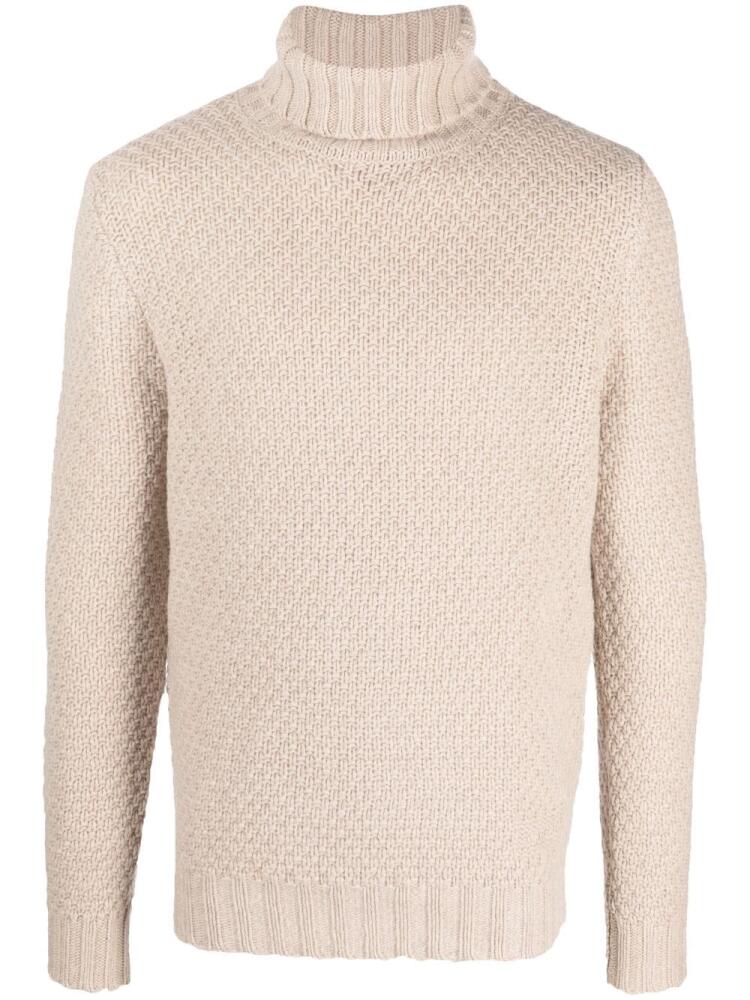 ASPESI roll-neck intarsia-knit jumper - Neutrals Cover