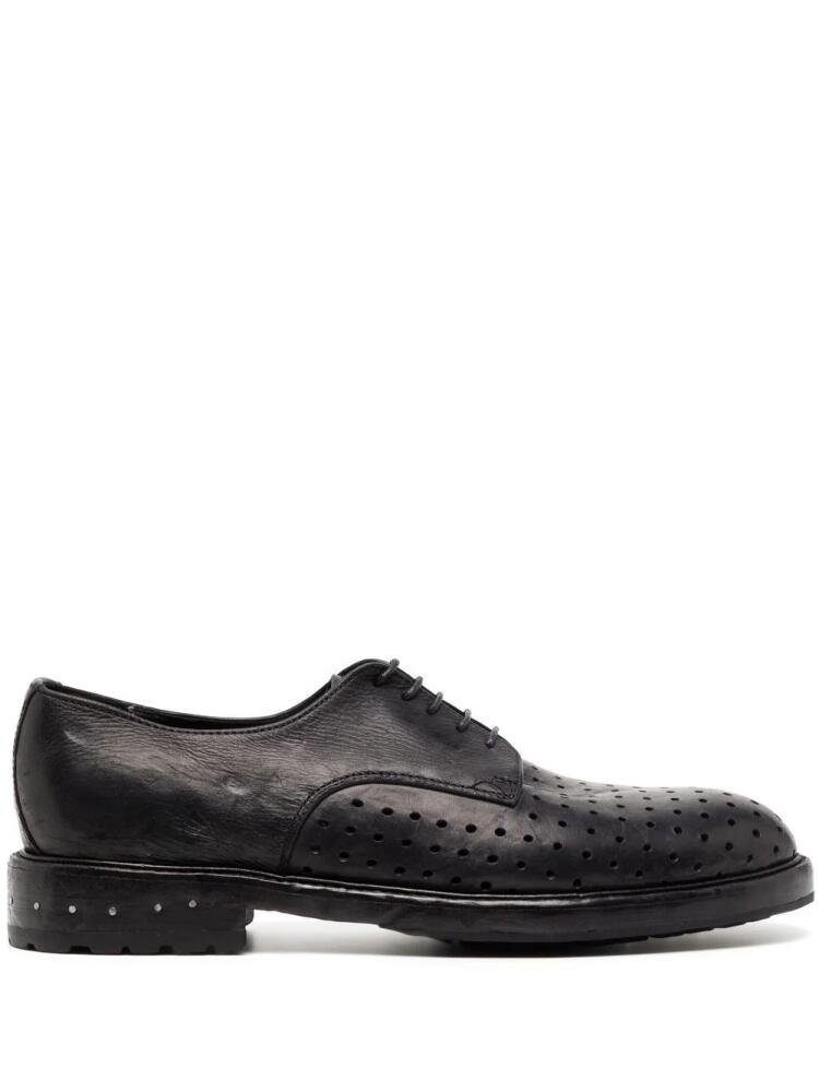 Nicolas Andreas Taralis 30mm perforated leather derby shoes - Black Cover