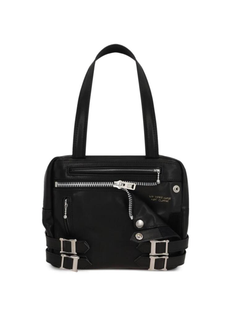 Undercover graphic-print leather tote bag - Black Cover